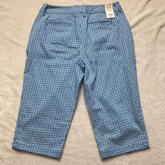 Blue and white capri pants - Picture 2 of 4